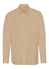 Businesshemd WITT "Langarm-Hemd Langarmhemd in b&uuml;gelfreier Qualit&auml;t", Herren, Gr. 47/48, Normalgr&ouml;&szlig;en, beige, Basic, gerade, Hemden Businesshemd