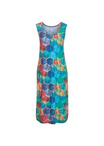 Strandkleid WITT "Sommerkleid Sommerkleid mit breiten Tr&auml;gern", Damen, Gr. 44/46, Normalgr&ouml;&szlig;en, bunt (t&uuml;rkis, fuchsia, bedruckt), Modisch, Rundhals, Kleider Strandkleid