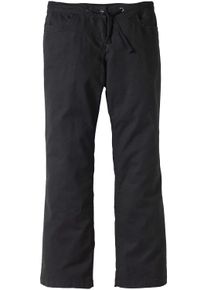 Bootcuthose sheego "Leinenhose Bootcuthose mit Leinenanteil", Damen, Gr. 56, Normalgr&ouml;&szlig;en, schwarz, Modisch, Hosen Bootcuthose, aus angenehmen Baumwoll-Leinen-Mix