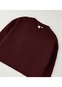 Sweatshirt IDO "GIRL KNITWEAR", M&auml;dchen, Gr. 128, rot (claret), 100% Acryl, Sweatshirts Sweatshirt