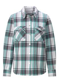 Blusenblazer WITT "Flanell-Bluse Flanellbluse im Karomuster", Damen, Gr. 5, gr&uuml;n (salbei, anthrazit, kariert), Sportlich, Blazer Blusenblazer