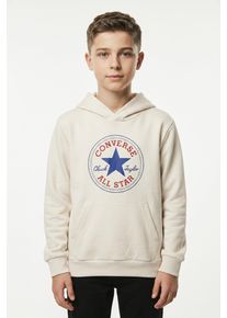 Kapuzensweatshirt Converse "CNVB CTP HOODIE", Jungen, Gr. M, beige (Converse natural ivory), Obermaterial: 60% Baumwolle, 40% Polyester, Sweatshirts Kapuzensweatshirt, aus weichem French Terry, mit gerippten B&uuml;ndchen und Saum