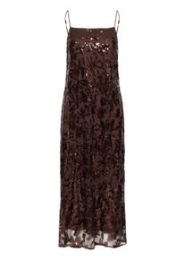 Midikleid Ichi "Damen Fest IHOJELLA", Damen, Gr. XL, N-Gr, braun (chicory coffee), Obermaterial: 100% Polyester PES., Kleider Midikleid