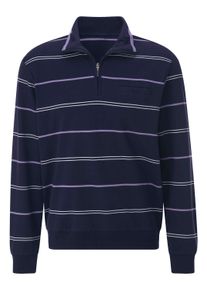 Trainingsshirt SIEH AN "Sweatshirt Sweatshirt", Herren, Gr. 56/58, blau (marine, lavendel, geringelt), Basic, Shirts Trainingsshirt
