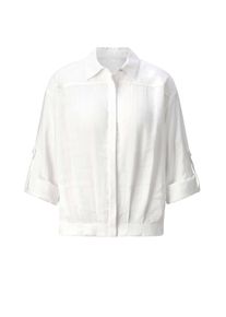 CR&Eacute;ATION L Klassische Bluse CREATION L "Modal-Bluse Hemdbluse in Crinkle-Qualit&auml;t", Damen, Gr. 42, wei&szlig; (ecru), Modisch, Blusen Klassische Bluse