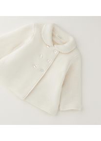 Trenchcoat MINIBANDA "BABY GIRL JACKET", M&auml;dchen, Gr. 80, wei&szlig; (sanftes wei&szlig;), 80% Baumwolle, 20% Wolle, M&auml;ntel Trenchcoat