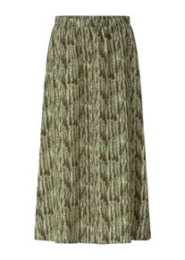 Schlupfrock SIEH AN "Rock A-Linien-Rock", Damen, Gr. 48, gr&uuml;n (khaki, ecru, bedruckt), Web, Stoff, , Basic, R&ouml;cke Schlupfrock