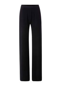 Jerseyhose Heine "Strickhose Strickhose mit weiten Beinen", Damen, Gr. 5, Normalgr&ouml;&szlig;en, schwarz, Jersey, , Elegant, weit, Hosen Jerseyhose