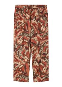 Schlupfhose sheego "Hose lang Schlupfhose mit Rundum-Dehnbund", Damen, Gr. 46, Normalgr&ouml;&szlig;en, bunt (schoko, sand, bedruckt), Elegant, Hosen Schlupfhose