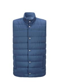 Steppweste SIEH AN "Steppweste Steppweste mit Stehkragen", Herren, Gr. 52, blau (jeansblau), Web, Stoff, , Basic, Westen Steppweste