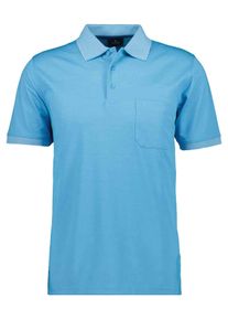 Poloshirt Ragman, Herren, Gr. 58, blau (ibiza blau, 742), Piqu&eacute;, 61% Baumwolle, 39% Polyester, regular fit, ohne Ausschnitt, Shirts Poloshirt