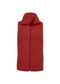 Jerseyweste SIEH AN "Weste Weste mit Nahttaschen", Damen, Gr. 54, rot (kirsche), Fleece, Web, , Sportlich, Westen Jerseyweste