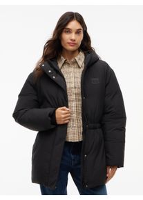 Steppjacke TOMMY JEANS "TJW SMOOTH PADDING PUFFER EXT", Damen, Gr. 3X (54), schwarz, Web, Obermaterial: 100% Nylon. Futter: 100% Polyester. F&uuml;llung: 100% Polyester, unifarben, normal, B&uuml;ndchen, Jacken Steppjacke, Kunstfaser