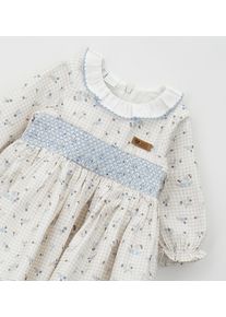 Sommerkleid IDO "BABY GIRL LAY DRESS", M&auml;dchen, Gr. 68, EURO-Gr&ouml;&szlig;en, beige (cream, sea gr&uuml;n), 100% Baumwolle, Kleider Sommerkleid