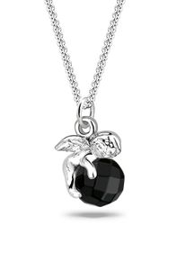 Silberkette Elli "Halskette Engel Onyx Schwarz 925 Sterling Silber" Gr. 45, schwarz, Halsketten, Damen, mit Stein, Silber 925 (Sterlingsilber), Silberkette