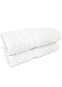 Badet&uuml;cher OTTO HOME "Finnja, 2 Premium Duscht&uuml;cher, 550 gr/m&sup2;, 70x140cm", wei&szlig;, B:140cm L:70cm, Frottier, Frottier, Handt&uuml;cher, Badet&uuml;cher, 100% Baumwolle, unifarben, schwer & flauschig, 5 Jahre Garantie