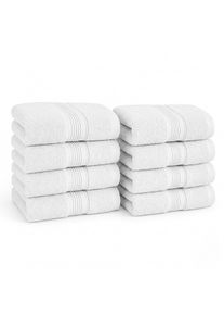 Gaestehandtuecher OTTO HOME "Finnja, 8 Premium G&auml;stehandt&uuml;cher, 550 gr/m&sup2;, 30x50cm", beige (wei&szlig;), B:50cm L:30cm, Frottier, Frottier, Handt&uuml;cher, Gaestehandtuecher, 100% Baumwolle, unifarben, schwer & flauschig, 5 Jahre Garantie