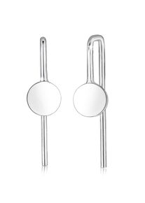 Paar Ohrh&auml;nger ELLI "Ohrringe Geo Kreis Basic Pl&auml;ttchen Trend 925 Silber" Gr. 20, silber, Ohrringe, Damen, 20, ohne Stein, Silber 925 (Sterlingsilber), Paar Ohrh&auml;nger
