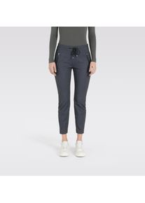 Jerseyhose MAC "easy smart", Damen, Gr. 36, L&auml;nge 29, blau (night blau stripes), Jersey, Obermaterial: 70% Polyester, 25% Viskose, 5% Elasthan, slim fit kn&ouml;chelfrei, Hosen Jerseyhose, mit dezenten Rei&szlig;erschluss-Taschen