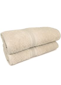 Badet&uuml;cher OTTO HOME "Finnja, 2 Premium Duscht&uuml;cher, 550 gr/m&sup2;, 70x140cm", wei&szlig; (beige), B:140cm L:70cm, Frottier, Frottier, Handt&uuml;cher, Badet&uuml;cher, 100% Baumwolle, unifarben, schwer & flauschig, 5 Jahre Garantie