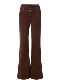 Bootcuthose Heine "Hose Cordhose", Damen, Gr. 36, Normalgr&ouml;&szlig;en, braun (schoko), Cord, Web, , Modisch, schmal, Hosen Bootcuthose
