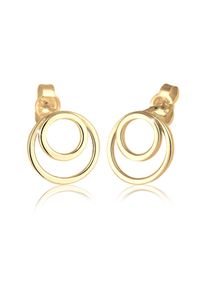 Paar Ohrstecker ELLI "Ohrringe Ohrstecker Kreis Rund 925 Sterling Silber", gold, Ohrringe, Damen, Silber 925 (Sterlingsilber), Paar Ohrstecker