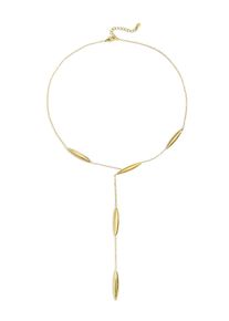 Adelia&acute;s Gliederkette ADELIA&acute;S "Kurze Halskette aus Edelstahl mit Y-Design und l&auml;nglichen Zierelementen 39,5 cm + 5 cm" Gr. 39,5, gold (goldfarben), Halsketten, Damen, 39,5, Edelstahl, Gliederkette, Modischer Modeschmuck mit dem Y-f&ouml;rmigen Verlauf mit l&auml;nglichen Zierelementen