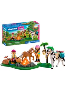 Konstruktions-Spielset Playmobil "Reitausflug mit Lagerfeuer (72132), I Love Horses", bunt, Spielbausteine, Kinder, Kunststoff, Konstruktions-Spielset, Made in Europe