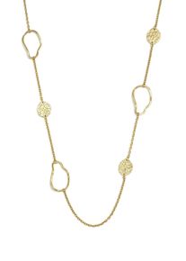 Adelia&acute;s Kette mit Anh&auml;nger ADELIA&acute;S "Lange Halskette aus Edelstahl mit unregelm&auml;&szlig;igen Elementen 92 cm + 5 cm" Gr. 92, goldfarben, Halsketten, Damen, 92cm, Edelstahl, Kette mit Anh&auml;nger, Unregelm&auml;&szlig;ige offene Formen und strukturierte Rundelemente pr&auml;gen diesen modischen Modeschmuck
