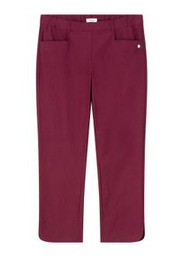 Stoffhose sheego "7/8-Hose Bengalinhose in 7/8-L&auml;nge mit Seitenschlitzen", Damen, Gr. 58, Normalgr&ouml;&szlig;en, rot (bordeaux), Elegant, schmal, Hosen Stoffhose