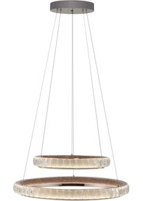 Paul Neuhaus LED Pendelleuchte "GLAMORA", chromfarben, 1, &Oslash; 60cm H: 120cm, 1 Stk., Leuchten, CCT(2700-5000K), stufenlos dimmbar &uuml;ber Fernbedienung, Memoryfunktion, LED Pendelleuchte