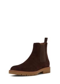 Chelseaboots Guess "BROXTIN", Herren, Gr. 43, Synthetik Textil, braun, Leder, Textil, Schuhe Chelseaboots, Boots mit elastischen Eins&auml;tzen