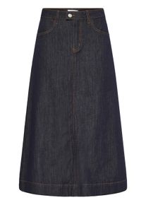 Jeansrock B.Young "Damen Denimrock BYKANEA", Damen, Gr. 36, blau (dunkelblau denim), Obermaterial: 68% Baumwolle CO. 30% Polyester PES. 2% Elasthan EL., R&ouml;cke Jeansrock