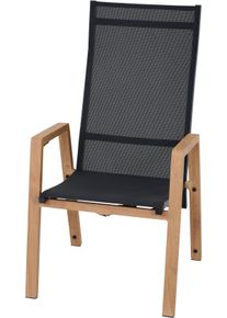 Gartensessel SIENA GARDEN "CATANIA Move Sessel", braun (anthrazit), B:60cm H:111cm T:67,5cm, Sessel, Gartensessel, Aluminiumgestell in teaklook, Ranotex Bezug