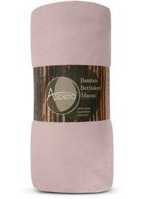 Bettlaken Aspero "Bambus Spannbettlaken Macau", rosa (altrosa), B:100cm, Bettlaken, Bettlaken