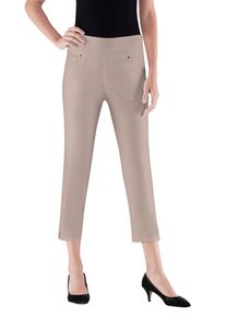5-Pocket-Hose WITT "Hose wadenlang Stretch-Hose in Wadenl&auml;nge", Damen, Gr. 23, Kurzgr&ouml;&szlig;en, beige (stein), Sportlich, schmal, Hosen 5-Pocket-Hose
