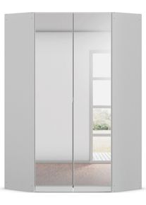 Kleiderschrank OTTO HOME "Eckschrank Mehrzweckschrank Ankleide Schlafzimmer Garderobe AGORDO", grau (seidengrau), B:117cm H:229cm T:117cm, Holzwerkstoff, Schr&auml;nke, Kleiderschrank, Seidengrau, voll ausgestattet mit viel Stauraum MADE IN GERMANY