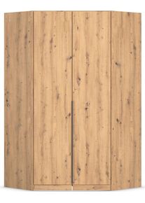 Kleiderschrank OTTO HOME "Eckschrank Mehrzweckschrank Ankleide Schlafzimmer Garderobe AGORDO", braun (eiche artisan), B:117cm H:229cm T:117cm, Holzwerkstoff, Schr&auml;nke, Kleiderschrank, Eiche Artisan, voll ausgestattet mit viel Stauraum MADE IN GERMANY
