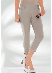 5-Pocket-Hose WITT "Hose wadenlang Stretch-Hose in Wadenl&auml;nge", Damen, Gr. 54, Normalgr&ouml;&szlig;en, beige (stein), Sportlich, schmal, Hosen 5-Pocket-Hose