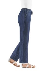 Schlupfhose WITT "Hose Palazzohose aus Jeans-Stoff", Damen, Gr. 23, Kurzgr&ouml;&szlig;en, blau (dunkelblau), Denim/Jeans;Twill, , Basic, weit, Hosen Schlupfhose
