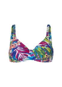 B&uuml;gel-Bikini WITT "Bikini-Oberteil Bikini-Oberteil im Exotik-Dessin", Damen, Gr. 5, Cup E, bunt (lagune, gemustert), Elegant, Bikini-Sets B&uuml;gel-Bikini