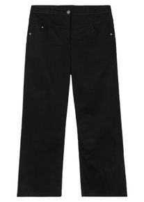 Stoffhose sheego "Stretch-Hose Stretch-Hose mit weitem Bein", Damen, Gr. 56, Normalgr&ouml;&szlig;en, schwarz, Sportlich, Hosen Stoffhose, im Curvy-Schnitt ANNE