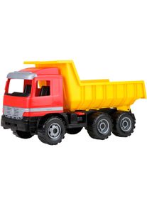 Spielzeug-LKW LENA "Giga Trucks, Muldenkipper Actros", gelb (gelb, rot), Spielzeugfahrzeuge, KinderB:27cm H:34cm T:62cm, Kunststoff, Spielzeug-LKW, Made in Europe, B:27cm H:34cm T:62cm