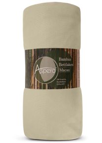 Bettlaken Aspero "Bambus Spannbettlaken Macau", beige, B:160cm, Bettlaken, Bettlaken