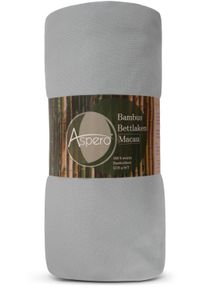 Bettlaken Aspero "Bambus Spannbettlaken Macau", grau (hellgrau), B:160cm, Bettlaken, Bettlaken