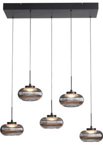 JUST LIGHT Pendelleuchte "NOCTIS", schwarz, 5, 1 Stk., Leuchten, Pendelleuchte
