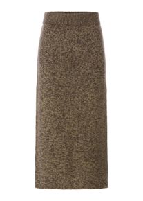 Schlupfrock Heine "Strickrock Strickrock aus Melange-Garn", Damen, Gr. 42, braun (schoko, sesam, meliert), Strick, , Modisch, R&ouml;cke Schlupfrock