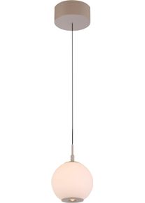 Paul Neuhaus LED Pendelleuchte "SANDORA", sand, 1, &Oslash; 15cm H: 180cm, 1 Stk., Leuchten, Comfort Lift, CCT(2200-5000K), 3-Stufen Dimmer &uuml;ber Wandschalter, LED Pendelleuchte