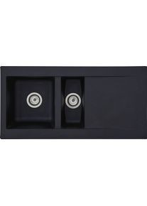 Einbausp&uuml;le respekta, schwarz, B:100cm H:20cm T:50cm, Verbundwerkstoff, K&uuml;chensp&uuml;len, Einbausp&uuml;le