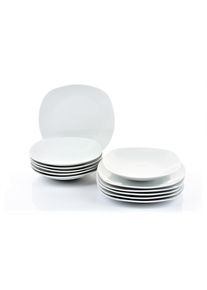 Tafelservice Retsch Arzberg "Geschirr-Set Fino", wei&szlig;, 12 Stk., Porzellan, Geschirr-Sets, Tafelservice, Teller Set, wei&szlig;, Made in Germany, 12 Teile, f&uuml;r 6 Personen